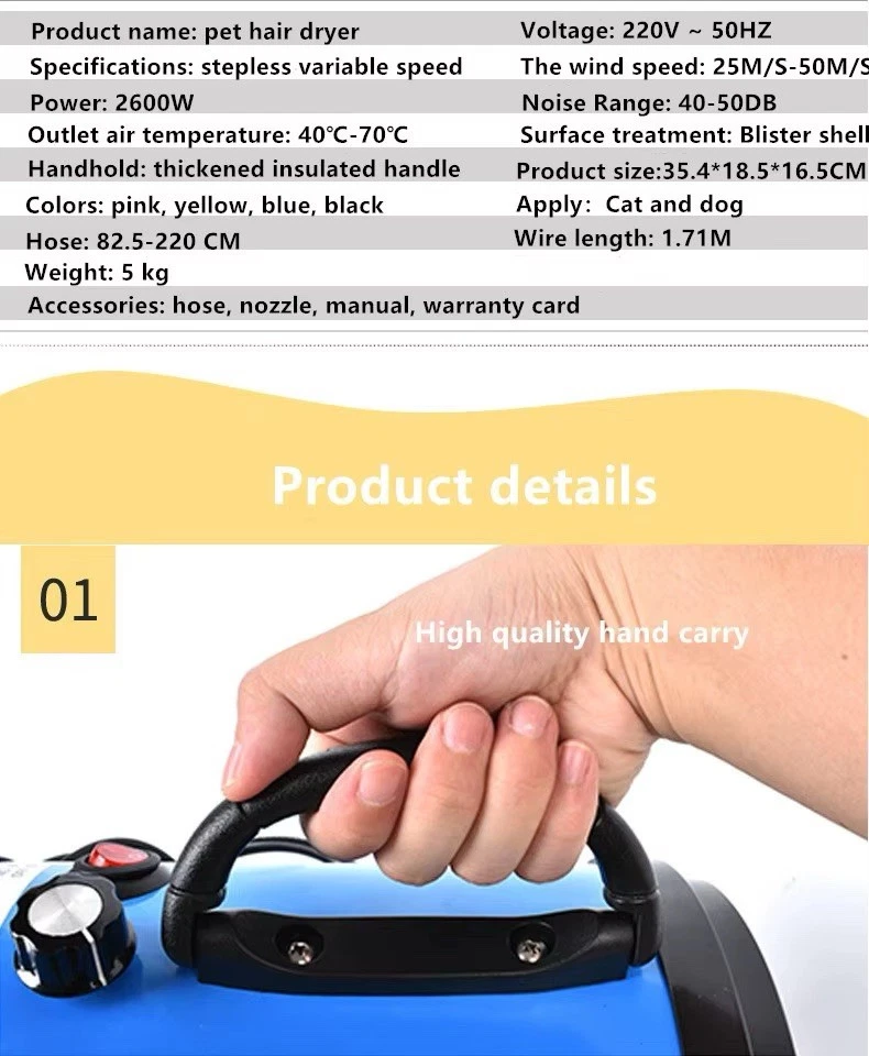 Dog Grooming Dryer Pet Hair Blaster